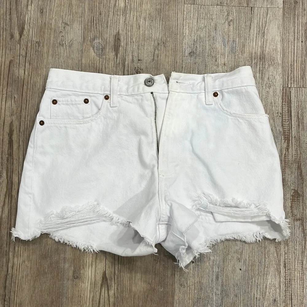 A&F Annie High Rise Jean Shorts - Picture 2 of 4